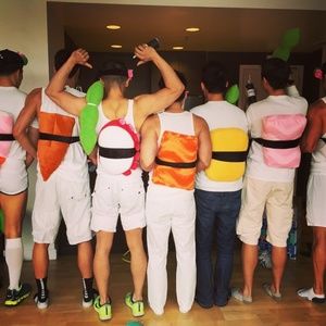 One Set Sushi Costume Large Three Pieces